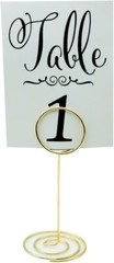 10 Place Card Stands and 10 Table Number Holders in One Pair Brass Gold for Food