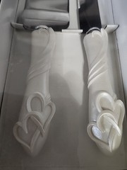 Wedding Set 10 Piece Set Swish Double Hearts White New