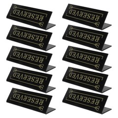 10 Pcs Acrylic Reserved Table Cards Valentine’s Day Family Gathering Organizers
