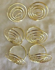 Gold-Toned Table Number Holders, 6 pieces