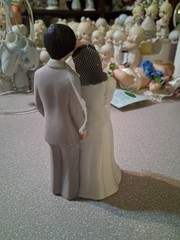 Wedding Cake Topper Couple Vintage 06504 Lefton Porcelain Bride Groom Brunette