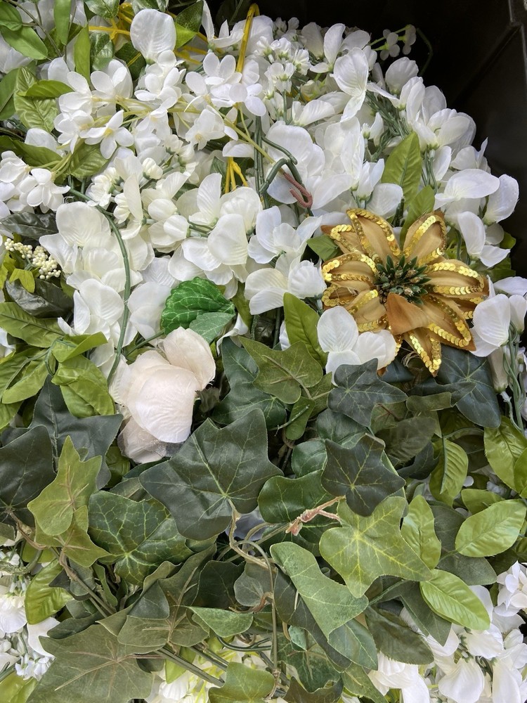 15 lb Lot Artificial Wedding Flowers Greenery Ivy Orchids Hydrangea Decor Bulk
