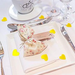 Heart Confetti Valentine’s Day Table Confetti Metallic Foil for Gold Heart