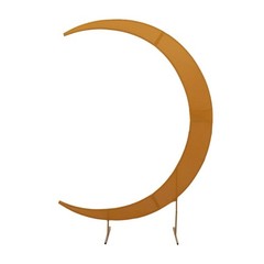 7.5 ft GOLD Fitted Spandex Half Crescent Moon Arch BACKDROP STAND Cover Wedding