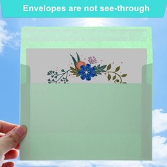 50 Pack Colored Envelope, 5×7 A7 (5″ x 7″), Yellow,Orange,Green,Red,Pink