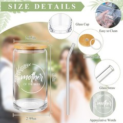 Layhit 2 Pcs Bridesmaid Gifts Proposal 16 oz/ 500 ml, Clear