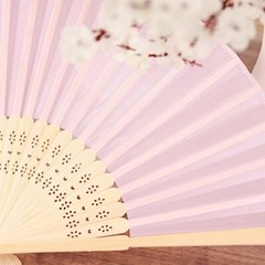 5 Handheld Silk Folding Fans Decorative Wedding Favor Party Events Decorations