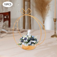 New 10 Pcs Metal Geometric Centerpiece Elegant Wedding Centerpieces For Tables