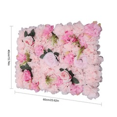12pcs Artificial Flower Wall Panels Wedding Backdrop 60x40CM (each) Pink