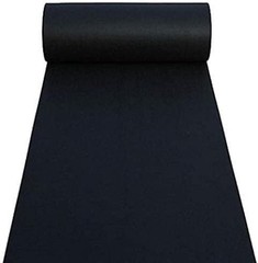 Elegant Black Aisle Runner Carpet – 24″ Wide x 50′ Long for Weddings & Events