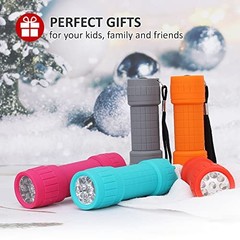 10-Pack, 9-LED Mini Flashlight Set, 30-Pieces AAA Batteries are Included and