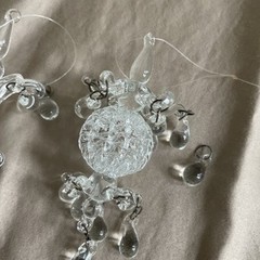 Beautiful 5” Glass Chandelier Ornament Wedding Shower HANDBLOWN Set of 7
