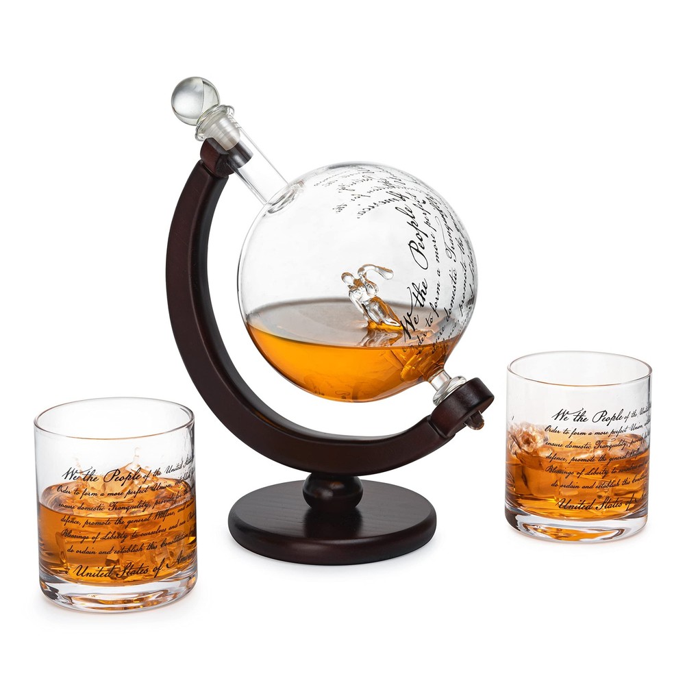 The Wine Savant Lady Justice Law U.S. Constitution Decanter Set –