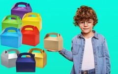 Versatile Gable Blue Treat Boxes – 12-Pack Perfect for Birthday & Baby Showers
