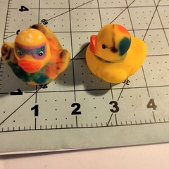 Mini Rubber Ducky Hipster Couple Pair Duckies Lot 2