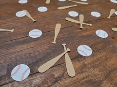 200Pcs-Baseball Table Confetti, Baseball Bat Confetti,Baseball Party Decorati…