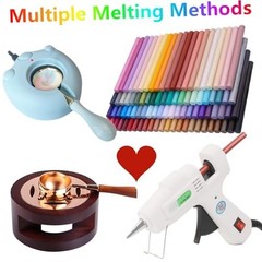 100 Pcs Assorted Color Sealing Wax Sticks for Wax Seal Stamp & Glue Gun – Weddin