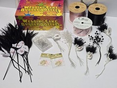 Crafting Supplies Ribbon Floral Wire Wedding Cake Bubbles Pins Embellishments