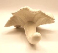Vtg Epergne Wedding Bouquet Holder White Ceramic Floral Bridal Flower Vase *PICS