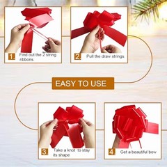16 Pcs Pull Bows for Gift Wrapping,6 Inch Gift Bows for 16pcs Mixed Color