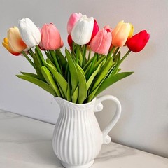 24pcs Multicolor Artificial Tulip Latex Real Touch for DIY Bouquets Wedding P…