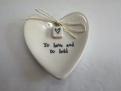 Ring Dish Trinket To Have and Hold East of India Two’s Company E2069