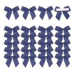 24Pcs Mini Grosgrain Ribbon Bow 2″ Self Adhesive Flower Bows Navy Blue