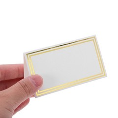 50Pcs Gold Foil Place Cards Double Sided Elegant Wedding Table Seating Cards