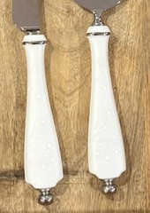 Lenox Opal Innocence Wedding Cake Knife & Server Set Retired HTF MINT