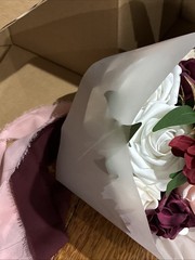 Lings Moment Marsala Blush Bridal Bouquet 7 Inch Wedding Flowers Artificial