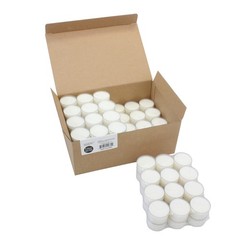 Stonebriar Bulk 96 Pack Unscented Smokeless Long Burning Clear Cup Tea Light
