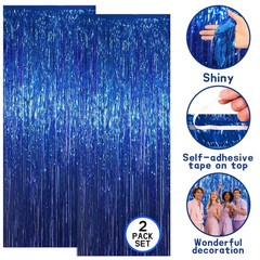 multiwins 7-Pack Graduation Party Decorations Set, 3 Blue 54″ x 108″,