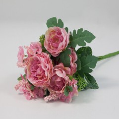 Artificial Silk Rose Flower Bouquet (NO.7) – 5 Colours Wedding Centrepiece Decor