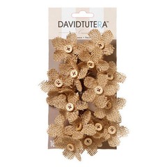 DAVID TUTERA NATURAL BURLAP FLOWER PICKS FOR RUSTIC WEDDINGS – 16 PIECES