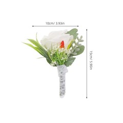 4Pcs Reusable Faux Flower Corsage Set for Wedding Assorted Color Fabric Pins