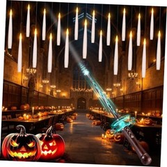 Floating Candles with Wand for Halloween Decorations: 20P-Floating Candles