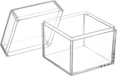Okllen 36 Pack Acrylic Boxes with Lid, Clear Square Cubes Treat Gift Boxes Candy