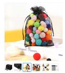 4×6 Inch 50PCS Organza Bags – /Black/ for Candy, Wedding Favors,Birthday Party F