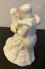 8-White Porcelain BRIDE AND GROOM First Dance Cake Topper or Table Setting