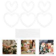 6 Pieces Flower Arrangement Holder Wedding Supplies Heart Shaped Multifunctional