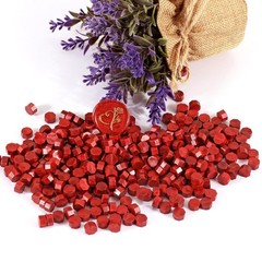 360 Pcs Antique Wine Red Sealing Wax Beads Set for Wax Seal Stamp with Candle…