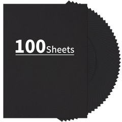 100 Sheets Black Cardstock – 8.5 X 11 100Sheets/8.5x11inch, Black/250gsm
