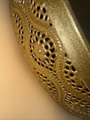 12″ Gold Metal Floral Pattern Round Pedestal Cake Stand Party Events Decorations