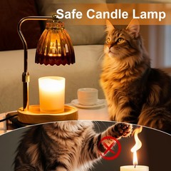 Candle Warmer Lamp with Timer Dimmable, Standard size, Gold
