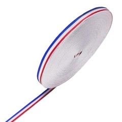 Blue White Red Striped Grosgrain 3/8 Inch x 55 Yard Red White Blue Striped
