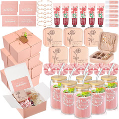 Bridesmaid Proposal Gift Set – 60 Pcs Box with Jewelry, Cup, Scrunchies & More