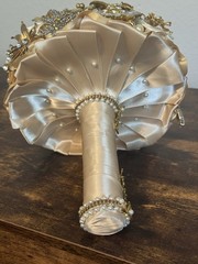 Sparkly Crystal Rhinestones Wedding Bridal Bouquet Brooch Bride Hand Flower 8in
