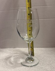 Grandma of the Bride Wine Glass Etched Clear Stemmed Glass Wedding Bridal Shower