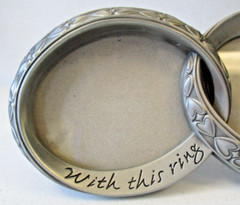 «With This Ring I Thee Wed… » Pewter Wedding Photo Picture Frame by Malden