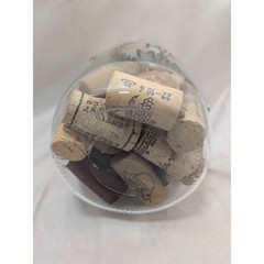 Mr & Mrs Glass Bale Jar with Wine Corks Wedding Centerpiece Bridal Shower Decor